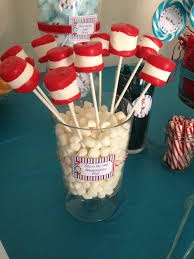 Dr Seuss Cat In The Hat Marshmallow Pops Seuss Party Dr Seuss Marshmallow Pops