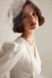 Betty & Sam Tulle Wedding Hat Voilet Hat Bridal Accessory- Trendyol
