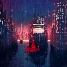 Anime City Wallpaper Ipad 1024x1024 Wallpaper Teahub Io