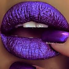 Metallic Purple Love I Have No Idea Why I Want This But I Do Purple Lips Purple Lipstick Lip Art
