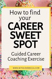 How To Find Your Career Sweet Spot With Love Becca In 2020 Career Coach Career Advice Job Interview Tips