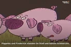 2 bilder, poster & fotos zu piggeldy und frederick. Piggeldy Und Frederick Standen Im Stall Und Hatten Schmerzen