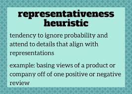 Representativeness Heuristic Keyterms Cognitive Psychology Psychology Negativity