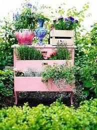 Living Beautifully Social Media Vintage Garden Decor Upcycled Planter Recycled Garden