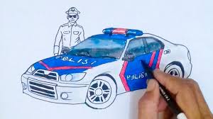 Aneka gambar mewarnai gambar mewarnai pemandangan alam untuk anak paud dan tk. Mobil Polisi Cara Menggambar Dan Mewarnai Mobil Polisi Kereen Police Car Coloring Pages Youtube