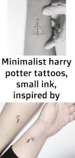 Minimalist Harry Potter Tattoos Small Ink Inspired By Books Fi Tattoo Books Har Minimalist Harry Potter Tattoo Small Tattoos Tattoos