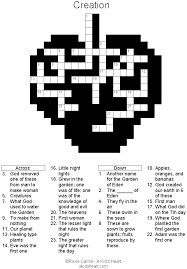 Creation Crossword Puzzle To Print Bible Lessons For Kids Kids Church Activities Sunday School Crafts