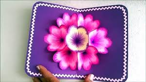 Repeat with the other flower layers. Diy 3d Flower Pop Up Card Video Dailymotion