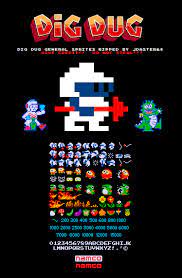 Always Dig Dug Sprites Forever Retro Arcade Games Retro Video Games Classic Video Games