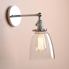 So browse through our collection of single or double versions, some with dimmer functionality to find the right light for your wall. Modern Vintage Filament Wall Light Sconce Lamp Glass Shade Integrated Switches Wall Lights Sconces Wall Lamps Wall Sconce Lighting