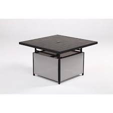 Style Selections Easton Park Square Outdoor Coffee Table 41 In W X 41 In L With Umbrella Hole Lowes Com In 2020 Outdoor Coffee Tables Coffee Table Park Square