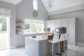 Bespoke Kitchen Handpainted In Farrow Ball Cornforth White With Manor House Gray On The I Cornforth White Kitchen Grey Kitchen Floor Gray And White Kitchen