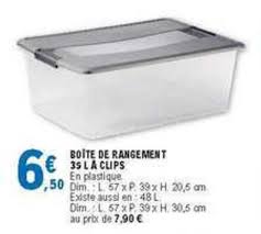 Offre Boite De Rangement 35 L A Clips Chez E Leclerc