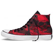 Black And Red Converse High Tops Converse Chuck Taylors Punk Wild Skull Black Red High Top Mens Canvas Red Sneakers Mens Canvas Shoes Converse
