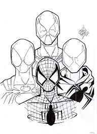 This coloring page shows spiderman hanging upside down, holding onto his cobweb. Spiderman Coloring Pages Cool Novocom Top