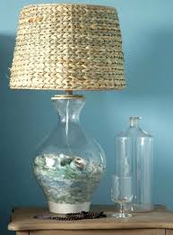 Beach Glass Lamps Filled Bright Decorating Idea For Beachcombers Bright Decor Glass Lamp Lamp Bases