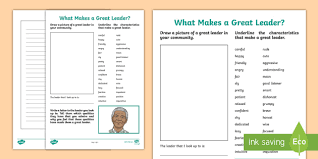 But the use of leadership assessment tools goes beyond the fact that they're helpful. What Makes A Great Leader Worksheet Worksheet