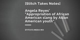 [Stitch Takes Notes] Angela Reyes' “Appropriation of African American slang  by Asian American youth”