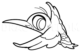 Hummingbirds nesting and feeding coloring page. How To Draw A Baby Hummingbird Coloring Page Trace Drawing
