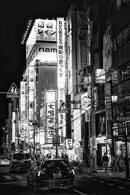 Black And White Street Photography Wallpaper Black Japan Collection Night Street Scene Iv In 2020 Black And White Picture Wall Black And White Aesthetic Black Aesthetic Wallpaper