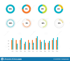 infographic data graphs vector financial and marketing