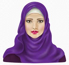 Hijab store logo in pink color premium vector png. Hd Muslim Woman With Purple Hijab Vector Front View Png Citypng