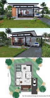 Affordable Two Bedroom Modern Bungalow For Those Who Are On A Tight Budget Cheap House Plans Modern Bungalow House Design Bungalow House Design