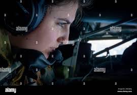 Boom operator with the 91st air refueling squadron hi-res stock photography  and images