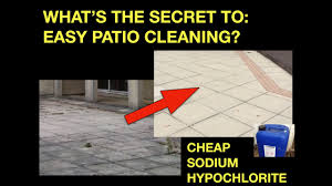 You should never pour bleach directly down the drain as it could cause damage to pipes. What S The Secret To Easy Patio Cleaning Youtube