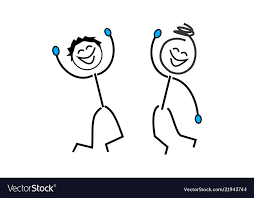 Stick Figures Stickman Good And Happy Vector Image On Vectorstock Stick Figures Cartoon People Happy