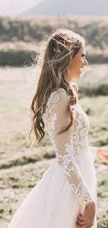 Long Sleeve Lace Rustic Boho Wedding Dresses Bohowedding Bohoweddingdr Long Sleeve Wedding Dress Boho Long Sleeve Wedding Dress Lace Country Wedding Dresses