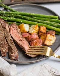Parmesan Crusted Steak And Potato Sheet Pan Dinner Recipe Parmesan Crusted Steak Sheet Pan Dinners Steak Dinner