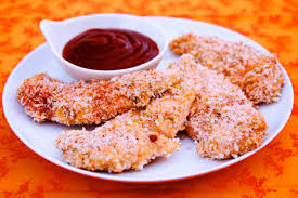 Dip chicken into eggs and then toss into panko mixture. Baked Panko Chicken Tenders With Honey Bbq Dipping Sauce Recipe
