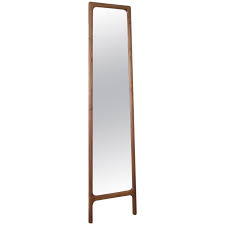 Design institute america chrome and inlaid brass frame wall mirror with shelf. Mirror Full Length Leaning Mid Century Modern Bedroom Hardwood Semigood For Sale At 1stdibs