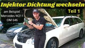 Einspritzdüsen diesel injektor für bmw audi mercedes auszieher abzieher werkzeug. Injektoren Ziehen Ausbauen Dichtung Wechseln Mercedes Om 646 W211 Teil 1 Mb Youngtimer Parts Youtube