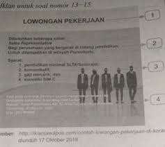 Barang konsumen adalah barang yang dikonsumsi untuk kepentingan konsumen akhir sendiri. Pernyataan Yg Sesuai Dgn Isi Iklan Tersebut Adalah A Pelamar Harus Mempunyai Kualifikasi Brainly Co Id