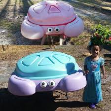 Before After Free Crab Sandbox Spray Paint 16 Total Cost 16 Diy Outdoor Toys Crab Sandbox Backyard Play