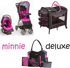 Minnie Mouse Newborn Set Play Yard Travel System Baby Girl Pink Infant Gift New Baby Boy Disney Travel Systems For Baby Newborn Sets