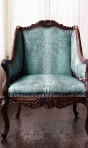 Turquoise Snakeskin Chair This Is So Beautiful And In My Color As Well Traditional Style French Chair With Pop F Turquoise Chair Furniture Beautiful Chair