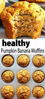 Healthy Pumpkin Banana Muffins Recipe In 2020 Pumpkin Banana Muffins Pumpkin Recipes Healthy Pumpkin