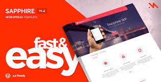Sapphire One Page Wordpress Template Wordpress Template Templates Wordpress
