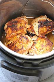 Pour in can of chicken broth. Instant Pot Chicken Thighs Recipe Crunchy Creamy Sweet