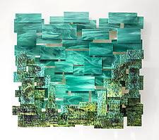 The total dimensions of the wall sculpture is 20 ft wide. Glass Wall Art By North American Artists Artful Home