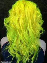 Gorgeous Neon Yellow Neon Green Hair Color Trends For 2018 Stylesmod Neon Green Hair Neon Hair Neon Hair Color