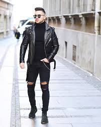 17 Men Fashion Style Swag Vintagetopia Leather Jacket Outfit Men Mens Fashion Edgy Black Outfit Men