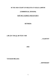 The court in malaya has its principal registry in kuala lumpur, with other registries to be found in all states in peninsular malaysia. 1 In The High Court Of Malaya At Kuala Lumpur