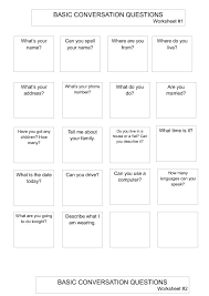 You can often prepare for certain sections before the big day. Basic Conversation Questions Conversation Questions English Conversation For Kids Worksheets