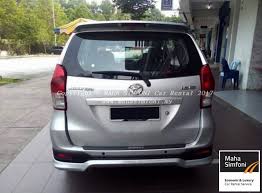Kereta sewa avanza kuala lumpur. Toyota Avanza 1 5 A Silver Maha Simfoni Kereta Sewa Car Rental Service In Selangor