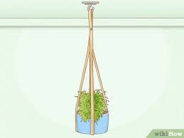 Diy knotted string hanging planter. 3 Simple Ways To Hang Plants From A Wall Wikihow