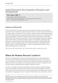 Pdf The Glass Cliff